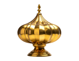 Golden Onion Dome Finial with Pedestal Base.