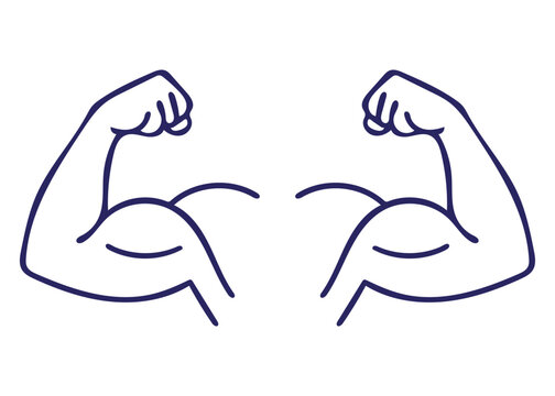 Strong Muscle Arms Flexing Power Fitness Logo Icon