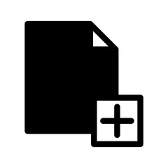 Fototapeta premium Document Add Icon Vector Symbol Design Illustration