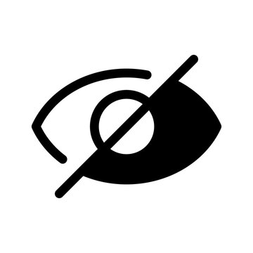 Eye Crossed Icon Vector Symbol Design Illustration