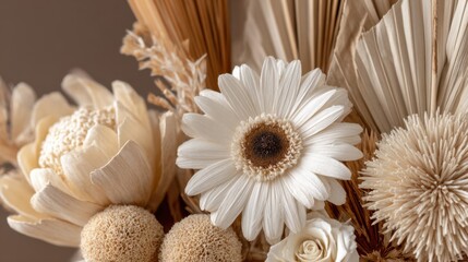 Closeup of a longlasting preserved flower bouquet highlighting natural colors and delicate details ideal for seasonal arrangements or lasting keepsakes.