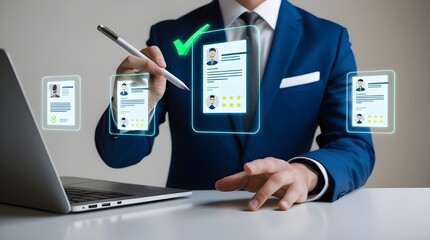 Professional Hiring: Digital Resume Review and Candidate Selection With Holographic Profiles