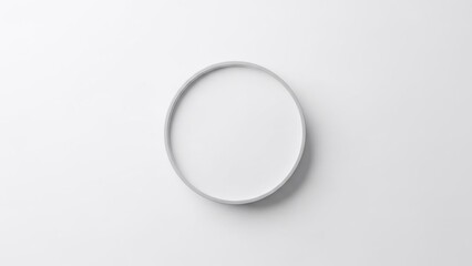 Minimalist white wall clock casting subtle shadows, precisely marking the ten past ten hour, symbolizing punctuality and the steady rhythm of modern life