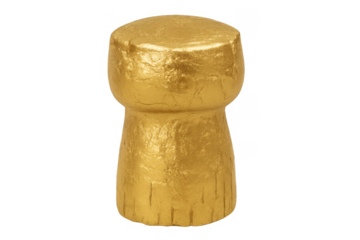 Gold champagne cork representing celebration and success