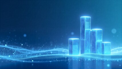 Futuristic Glowing Bar Graph