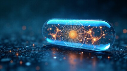 Futuristic Glowing Capsule