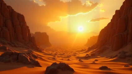 Desert Sunset Landscape