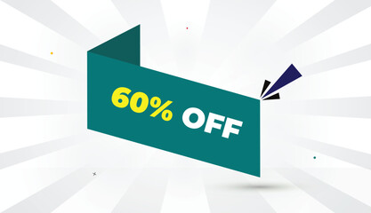 60 Off editable eps format web banner vector art illustration template design light green shapes yellow bold font white gray gradient abstract illustration sun shine business background 4k promo sale 