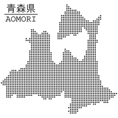 イラスト素材：日本地図　青森県ベクターイラストマップ