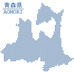 イラスト素材：日本地図　青森県ベクターイラストマップ