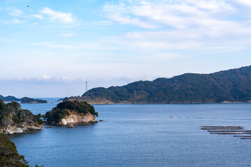 伊勢志摩の観光地、真珠の養殖で有名な鳥羽湾