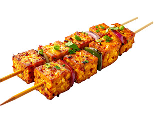 Delicious Paneer Tikka Skewers Grilled to Perfection.