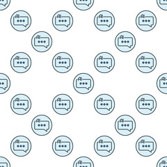 AI Speech Bubble vector Artificial Intelligence Talking colored round seamless pattern