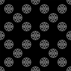 AI tech vector Artificial Intelligence business round seamless pattern in outline style