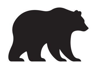 Fototapeta premium bear vector illustration, grizzly bear silhouettes, bear silhouette logo vector animals, bear black silhouette animals vector set, bear wild animal silhouettes on the white background