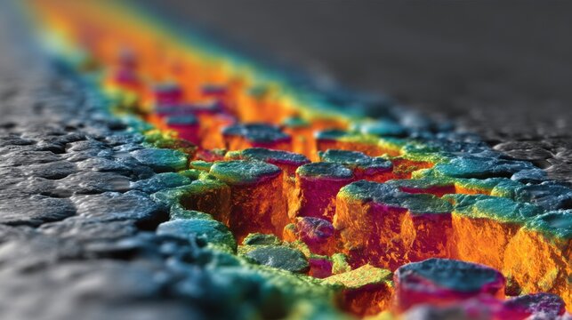 Dynamic study of metal solidification phases highlighting surface texture evolution and thermal conductivity via infrared visualization.