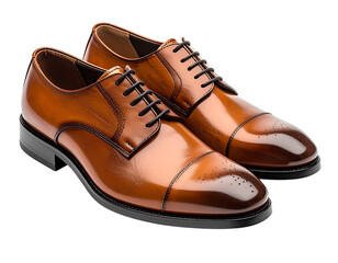 Elegant Brown Leather Oxford Shoes for Men.