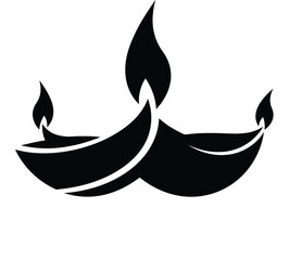 Obraz premium Decorative Diwali Oil Lamp Vector Illustration