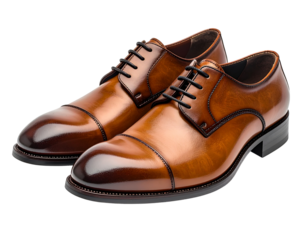 Elegant Brown Leather Oxford Dress Shoes for Men.