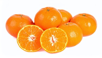 tangerines isolated on white background