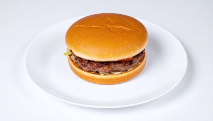 burger on a plate