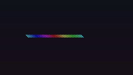 Progress bar and loading bar animation shows colorful stripes moving across the screen in a modern digital setting with no defined background - Powered by Adobe