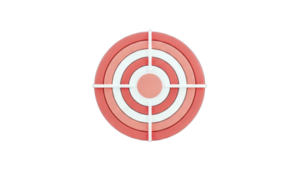 Target Aiming at the Center on White Background