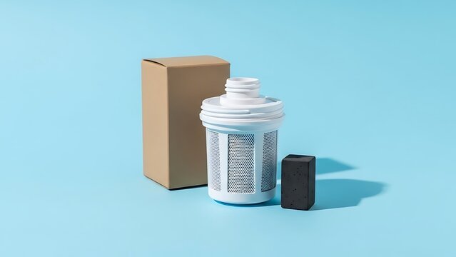 water bottle filter shown as new and unused