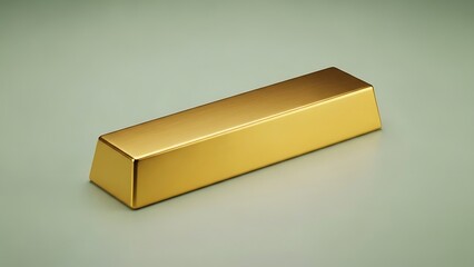 gold bar centered on a pastel muted green background