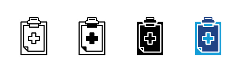 Fototapeta premium Medical icon set multiple style collection