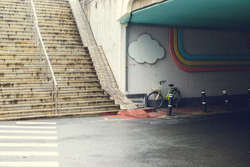 길거리, 지하도와 계단