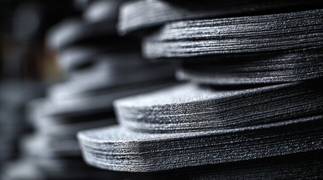 Closeup medium shot of a precure retread process showcasing the precise layering of rubber before molding.