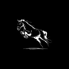 silhouette of a horse