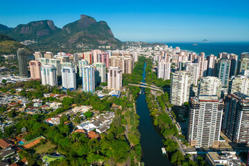 Aerial View of Residential Apartment Buildings in Barra da Tijuca District in Rio de Janeiro City
