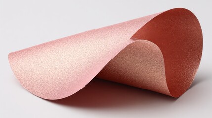 Smooth flattening process of an aluminum shape memory alloy sheet captured in medium shot showcasing its shape memory effect and material versatility in engineering applications