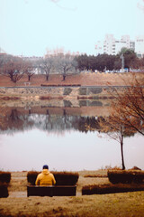 대구광역시 동구 금호강 겨울