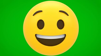 Angry face emoticon with green background expressing frustration