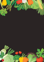 Vegetable frame with copy space illustration
