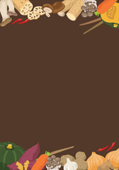 Vegetable frame with copy space illustration
