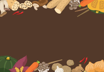 Vegetable frame with copy space illustration
