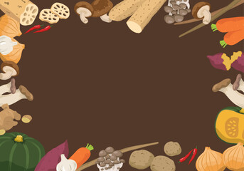 Vegetable frame with copy space illustration
