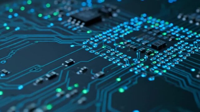 Exploring a Modern Circuit Board in Close Up