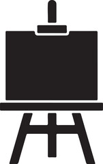 Obraz premium Blank Canvas on Easel Icon for Creative Artwork Design Idea