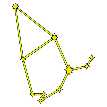 Cepheus constellation illustration hand drawn isolated vector