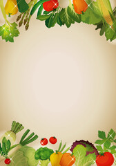 Vegetable frame with copy space illustration
