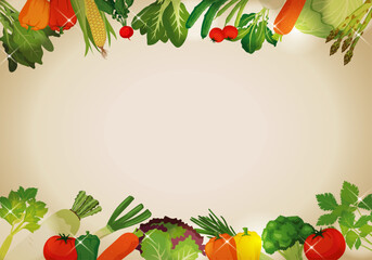Vegetable frame with copy space illustration
