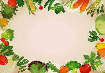 Vegetable frame with copy space illustration
