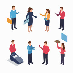 Fototapeta premium Isometric 3D Payment Icons – Credit, Debit, POS, Smartphone
