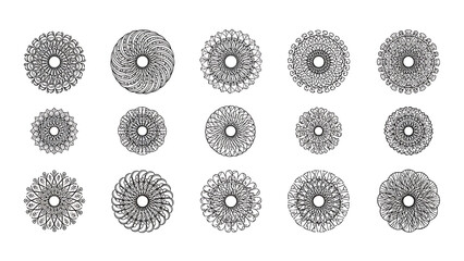 black and white circles