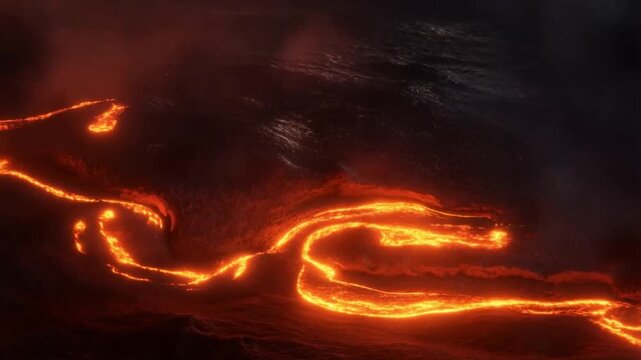 Molten Lava Flow Effect Background